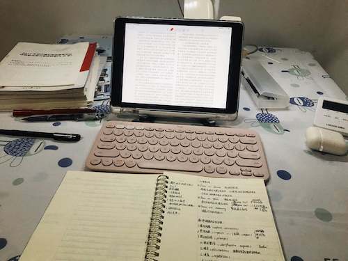 在家的上网课日常